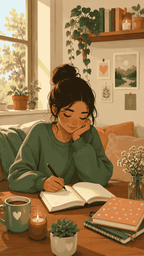 The cover image for 365 journal prompts for mental health