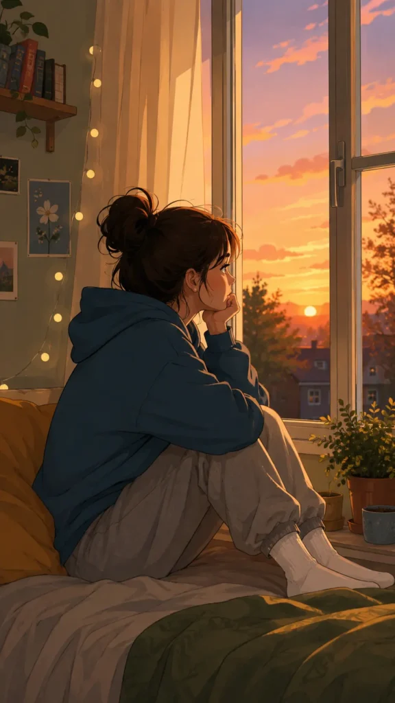 Teenager reflecting on unique things to be thankful for