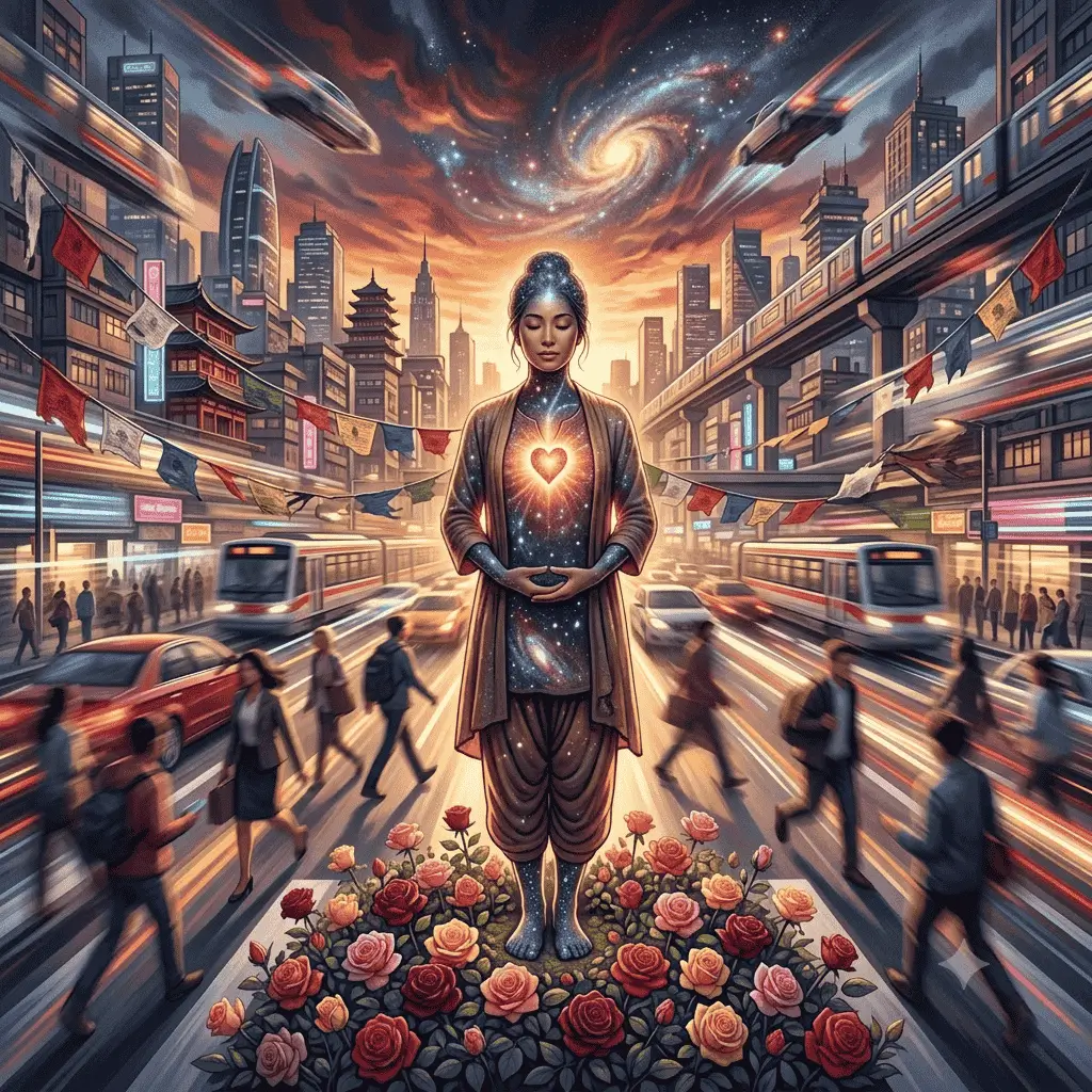 A woman amidst the chaos image A woman amidst the chaos - The Empty Self