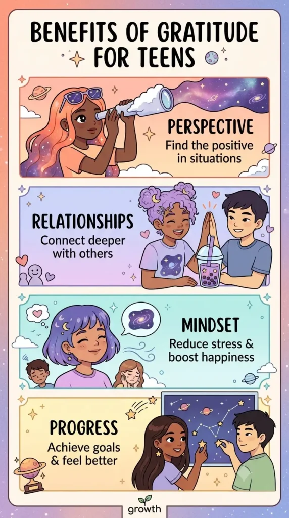 benefits of gratitude for teens - be thankful of what you have.
