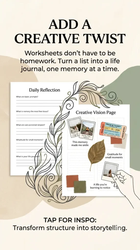 Creative twist - gratitude worksheets for adults