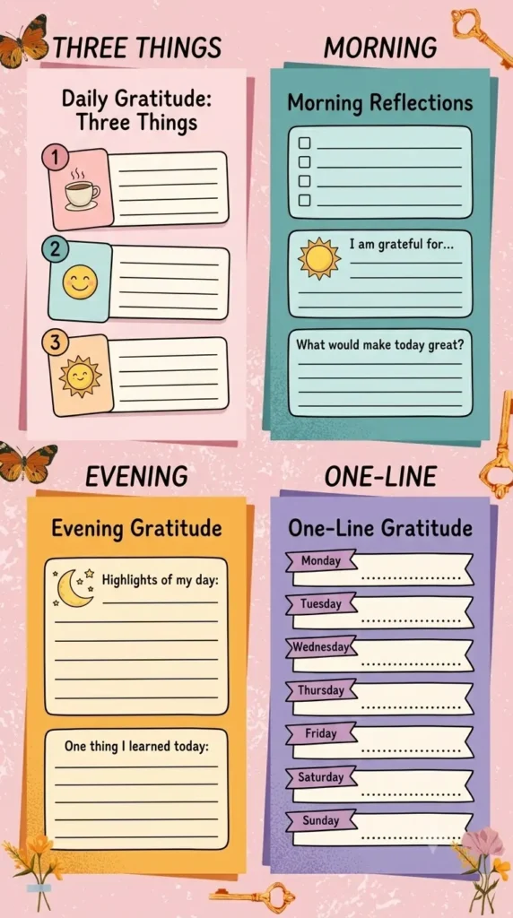 Daily gratitude journal template printable examples