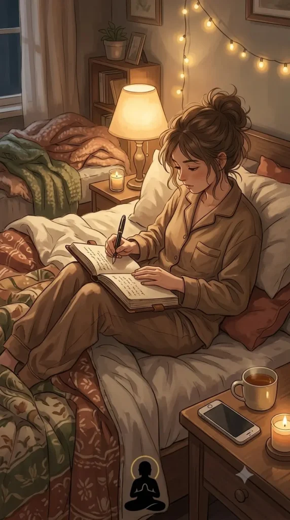evening journaling prompts written before bed.