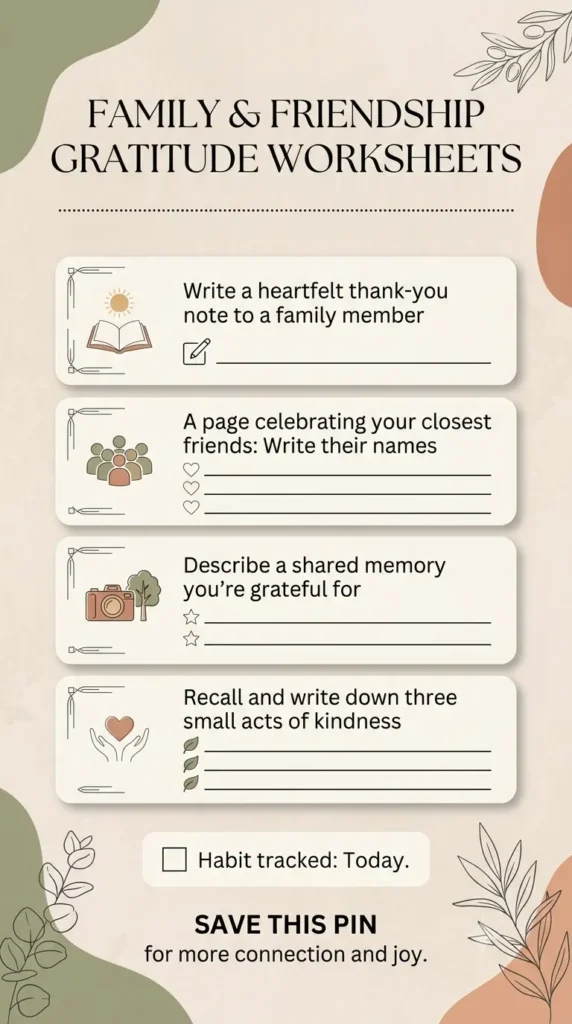 family and friendship worksheet - the free i am thankful for printable.