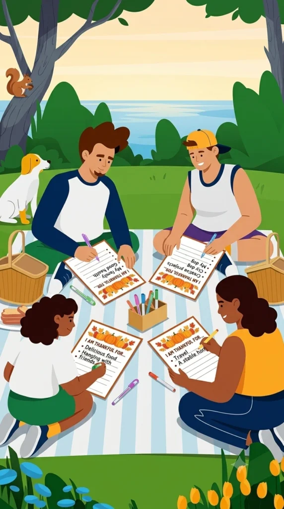 Teenagers filling 'free i am thankful for printable' cover page.
