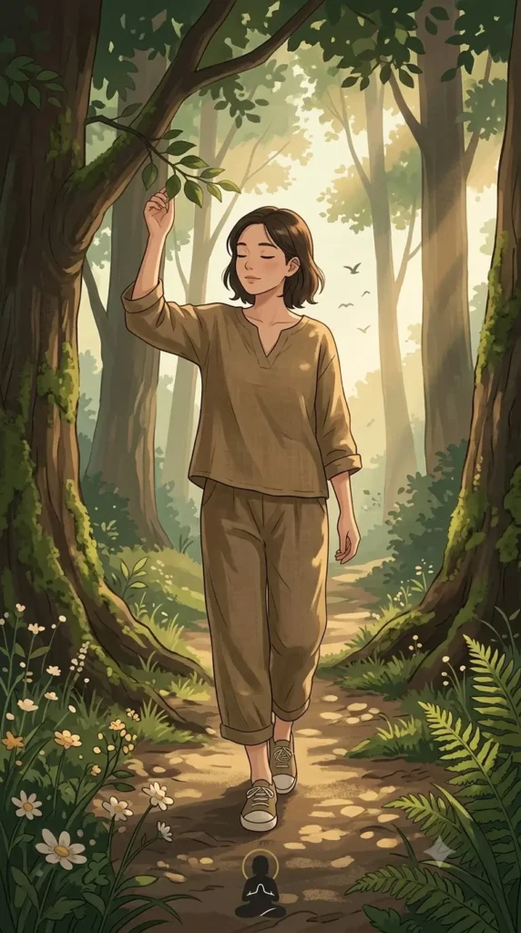 mindfulness and gratitude walking meditation practice.