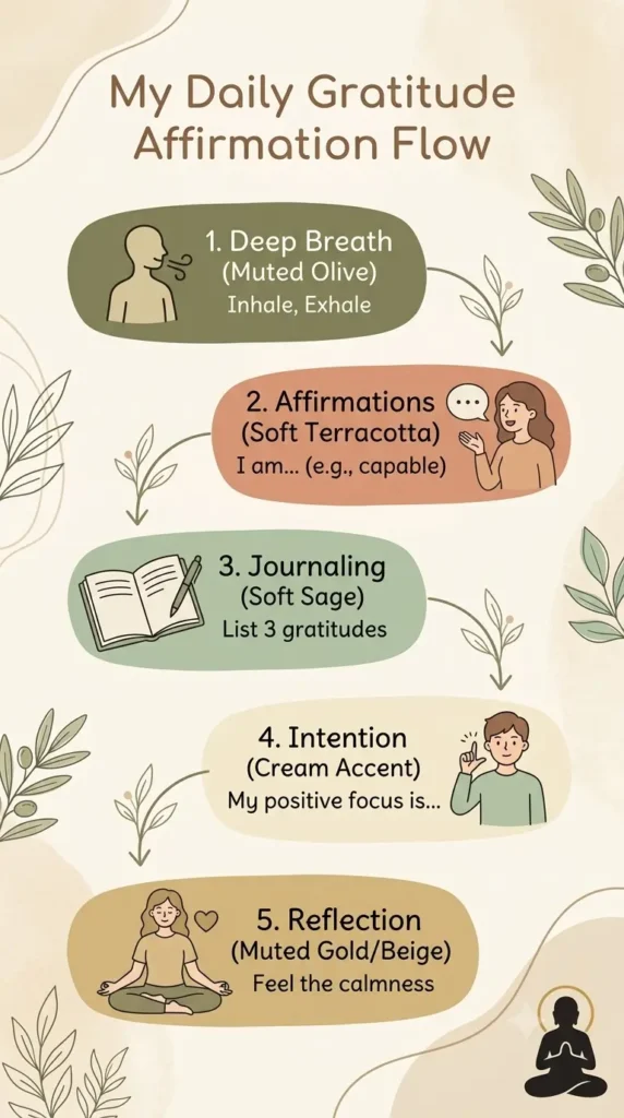 5-minute daily gratitude affirmation routine for Gen Z using gratitude affirmations.