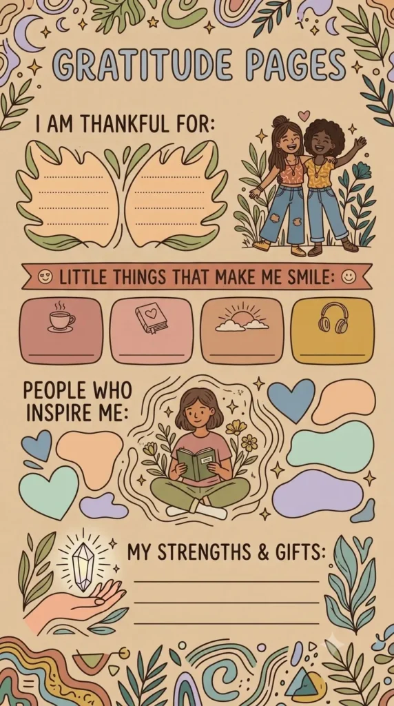 Gratitude coloring page printable PDF