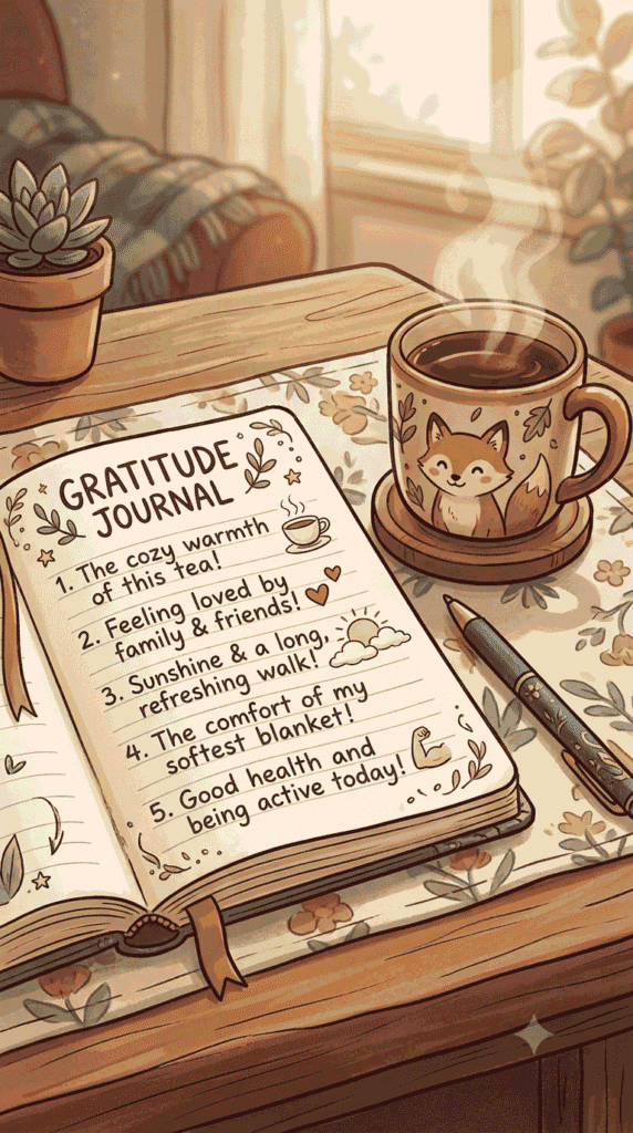 Person writing specific gratitude journal entries to support anxiety management. A response to can gratitude and anxiety exist at the same time.