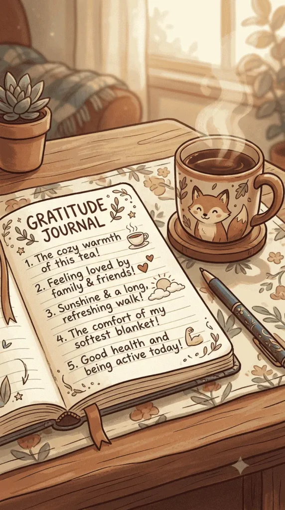 Person writing specific gratitude journal entries to support anxiety management. A response to can gratitude and anxiety exist at the same time.
