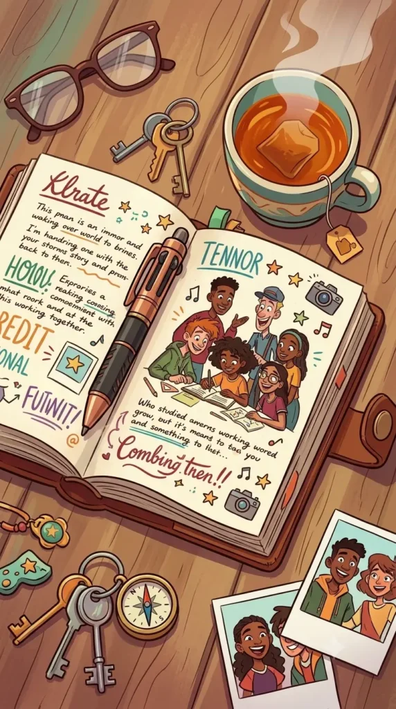 An open journal - One of the gratitude examples journals.