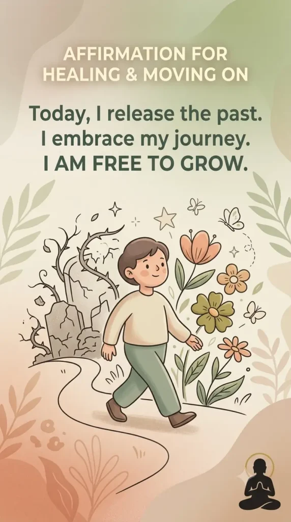 Grateful affirmations for healing and moving on.