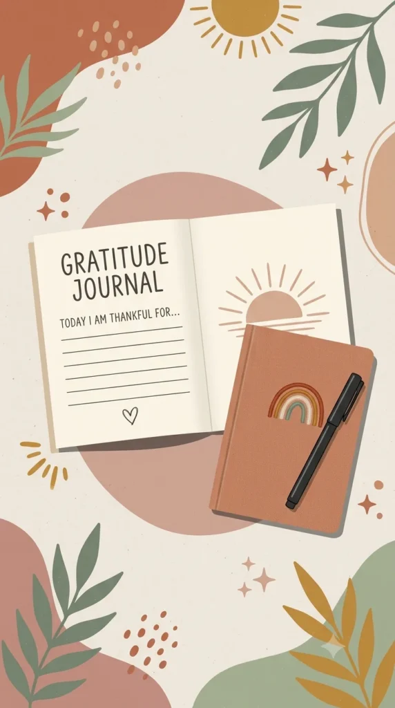 Thankful journal printable PDF for daily gratitude writing