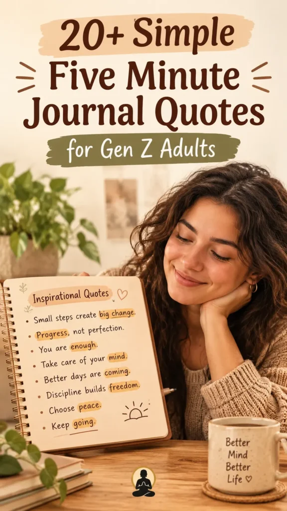 Five minutes journal quotes blog cover.