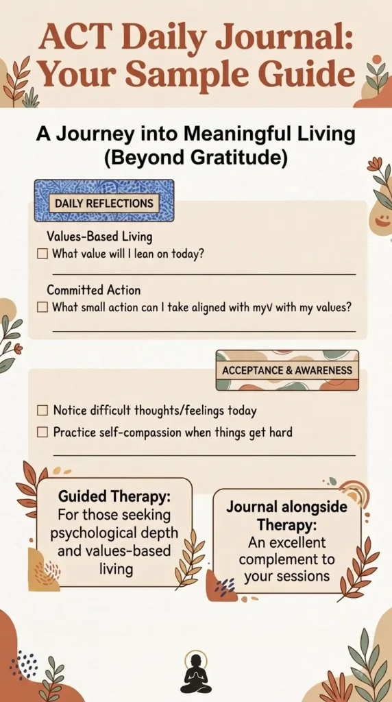 ACT Daily Journal - guided journals for mental health.
