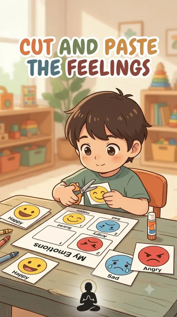 cut and paste emotions worksheet preschool.