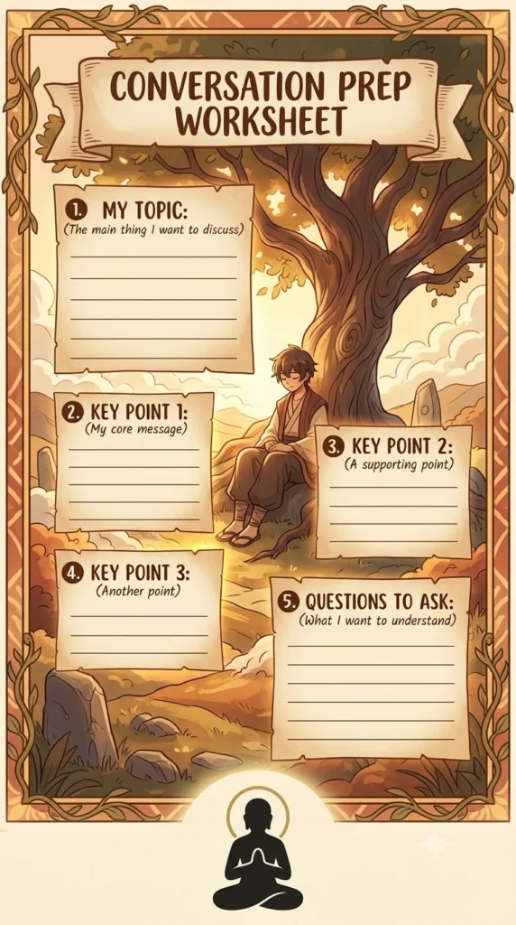 talking about feelings worksheet conversation preparation template.