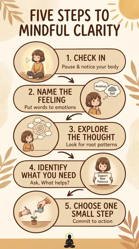 5-minute mental health journaling routine steps.
