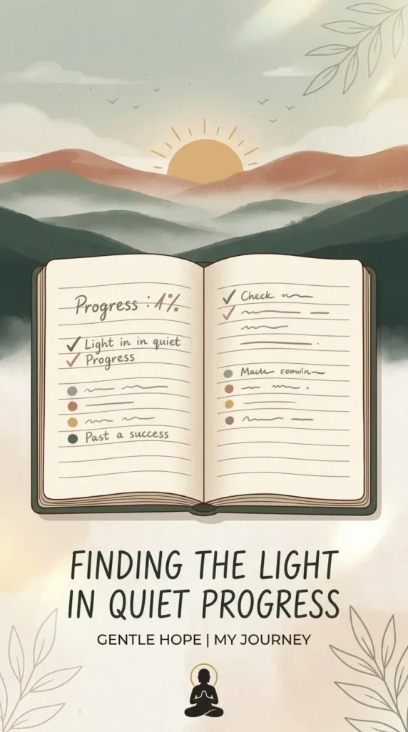 Hope and small progress journal prompts for depression.