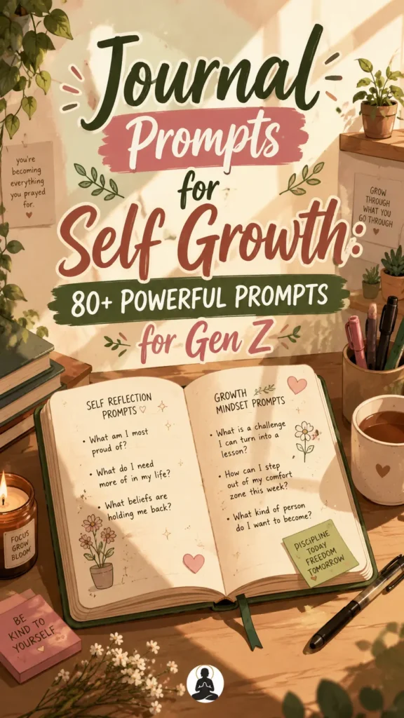 journal prompts for self growth cover