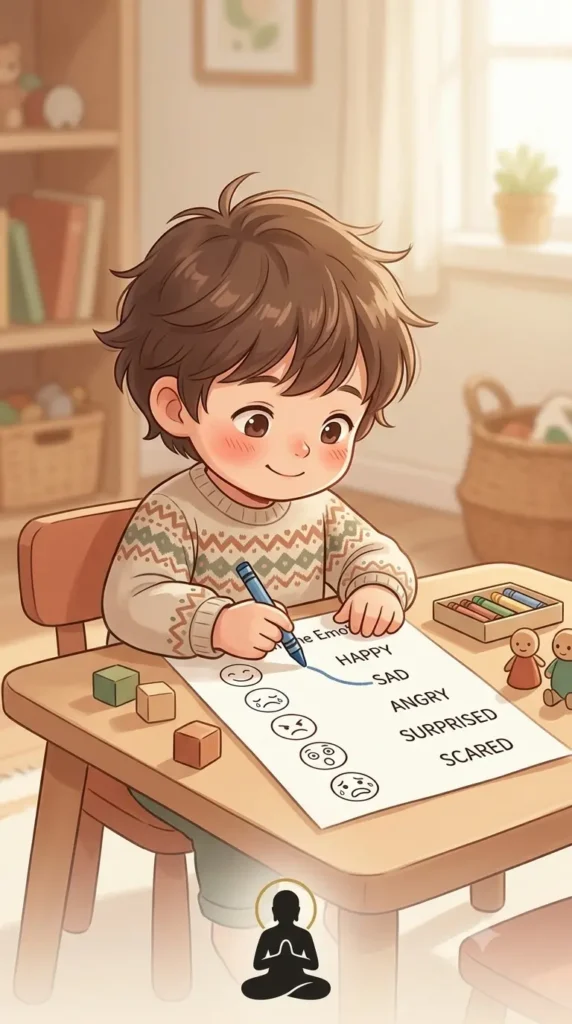 match the emotion faces worksheet for preschool.
