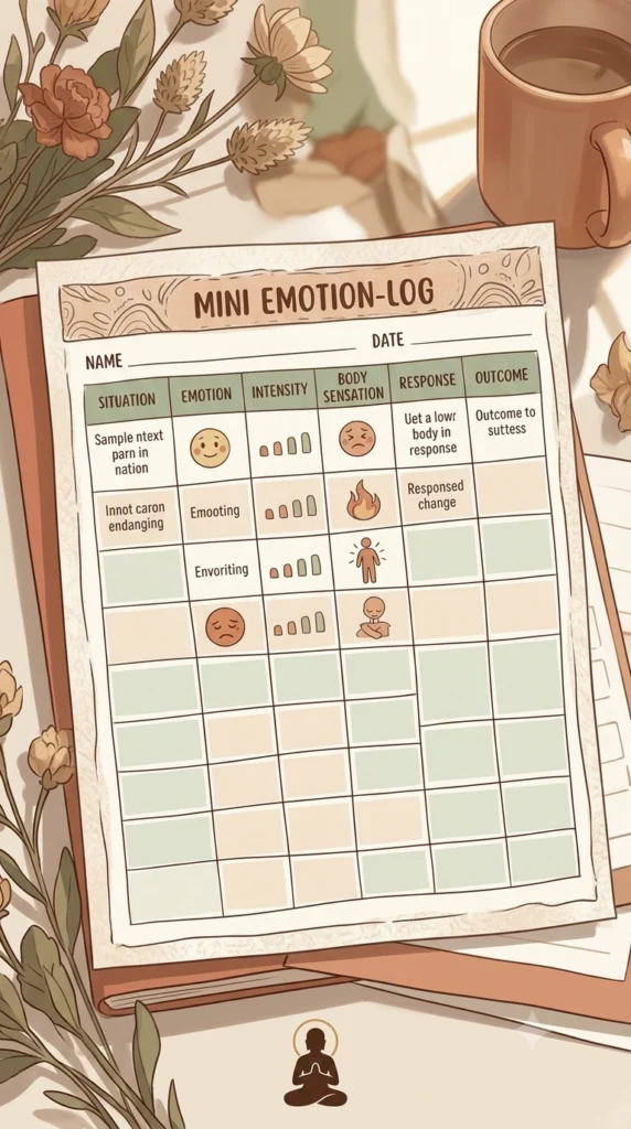 emotion log worksheet template.