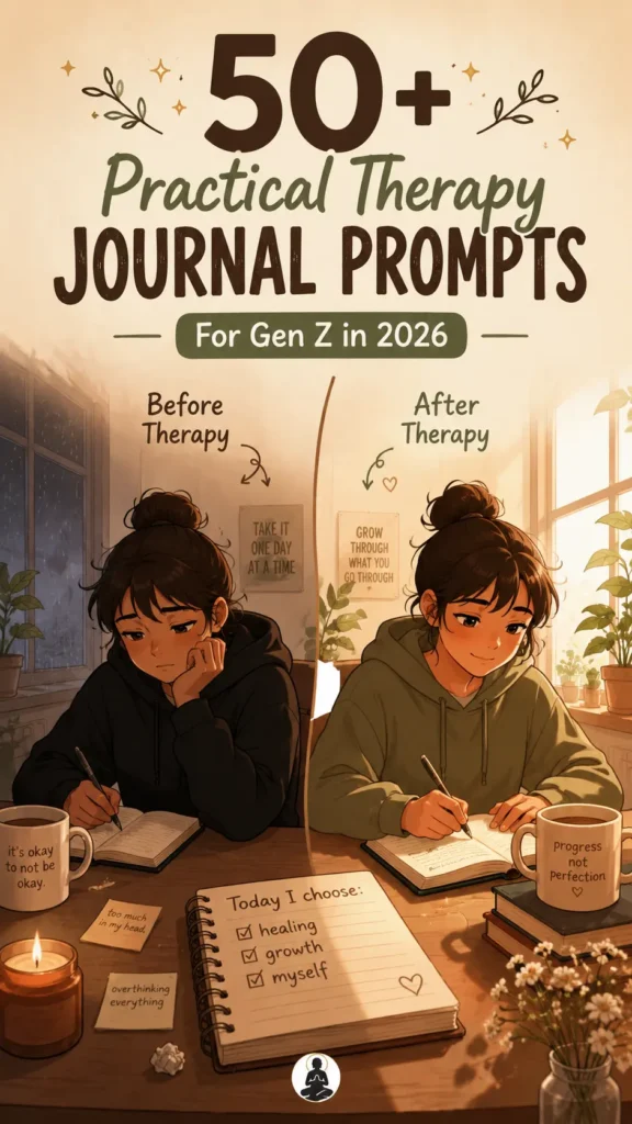 therapy journal prompts cover image.