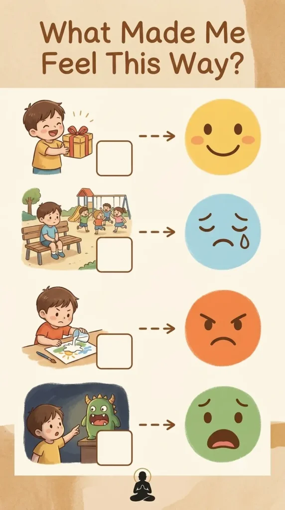 what made me feel this way emotions worksheet for preschool.