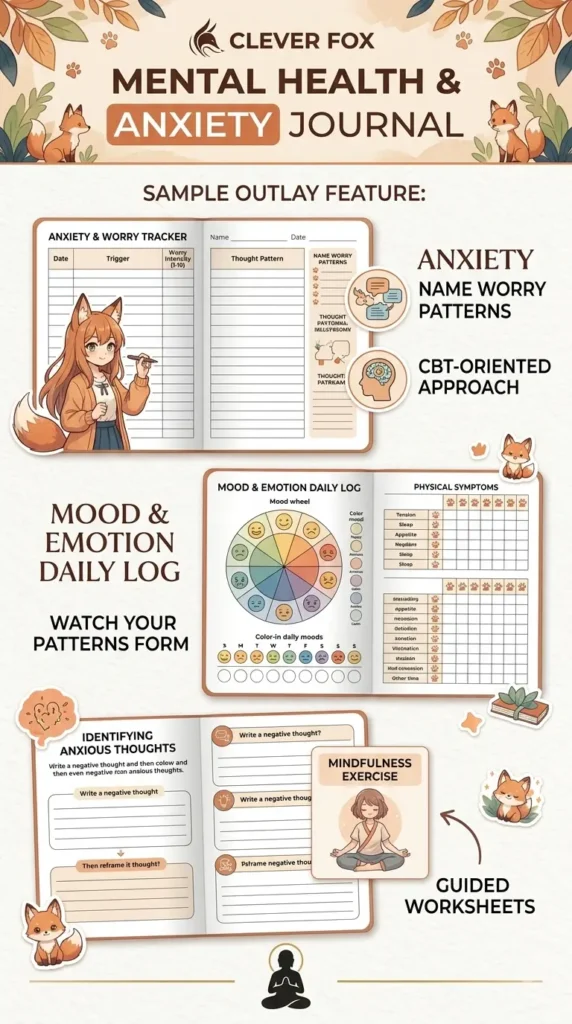 clever fox journal - guided journals for mental health.