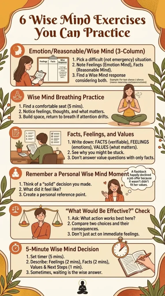 6 Wise Mind Exercises - DBT Wise Mind.