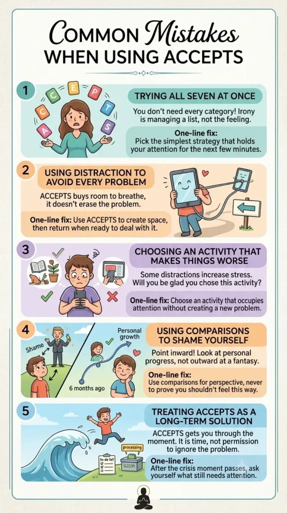 Common mistakes with DBT ACCEPTS.