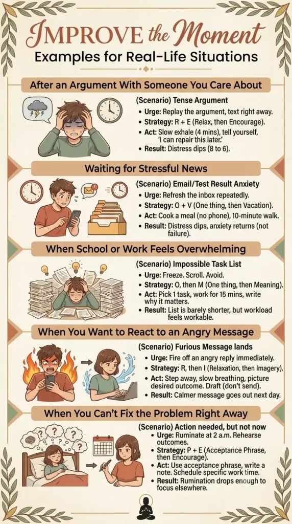 DBT IMPROVE real life situations.