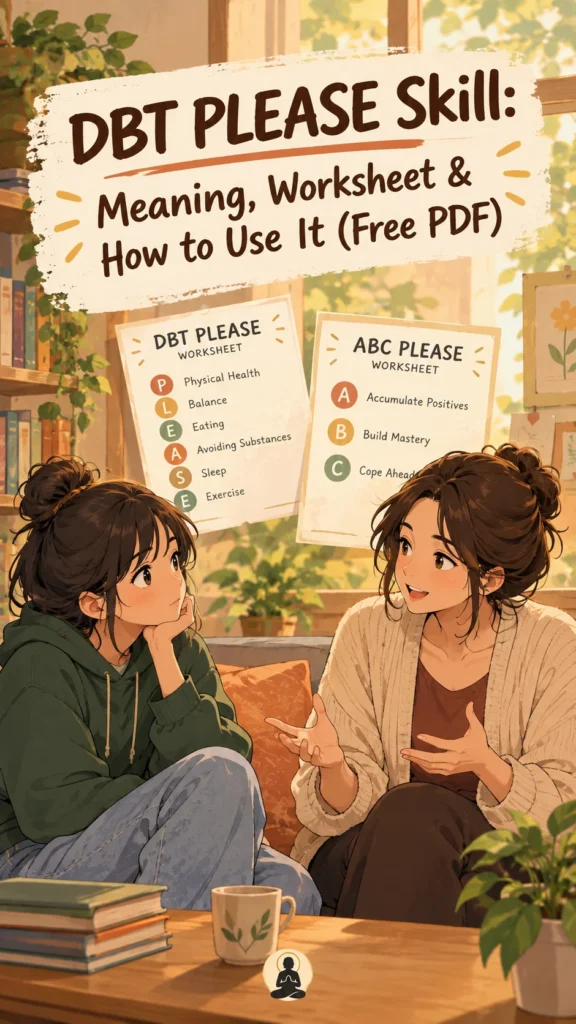 DBT PLEASE Skill blog cover.