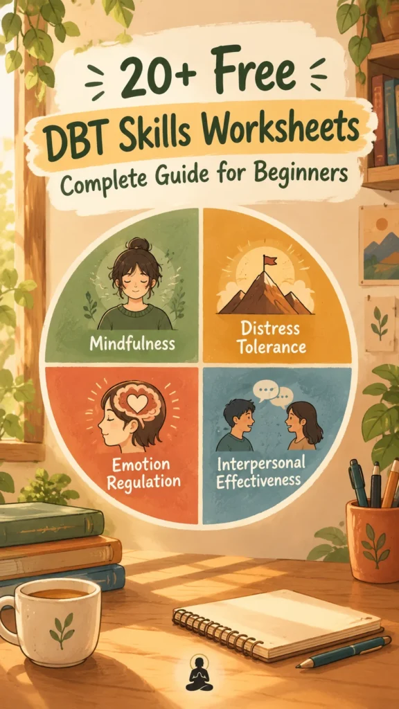 DBT Skills Worksheets blog cover.