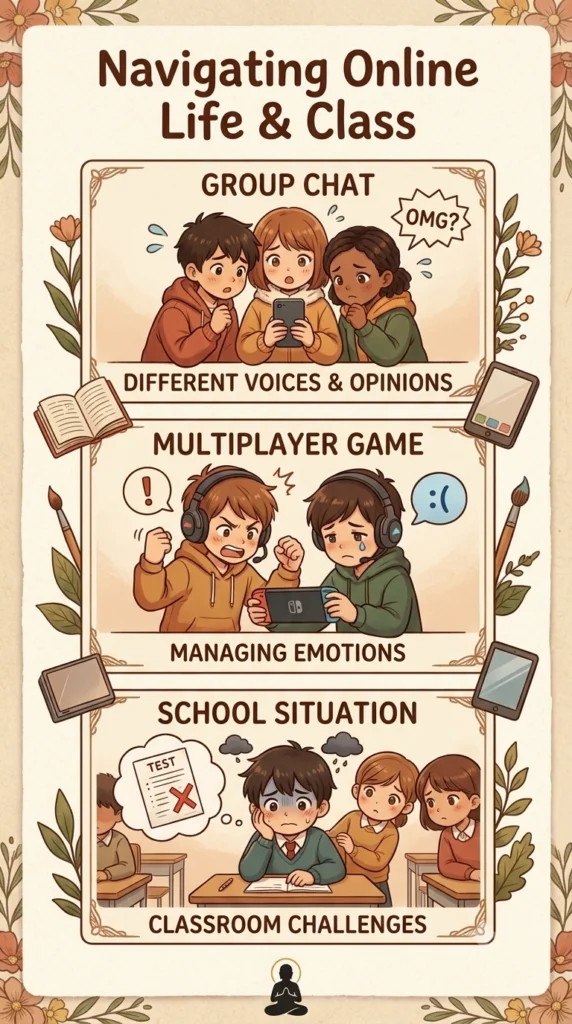 emotion scenario cards for kids practicing feelings and empathy.