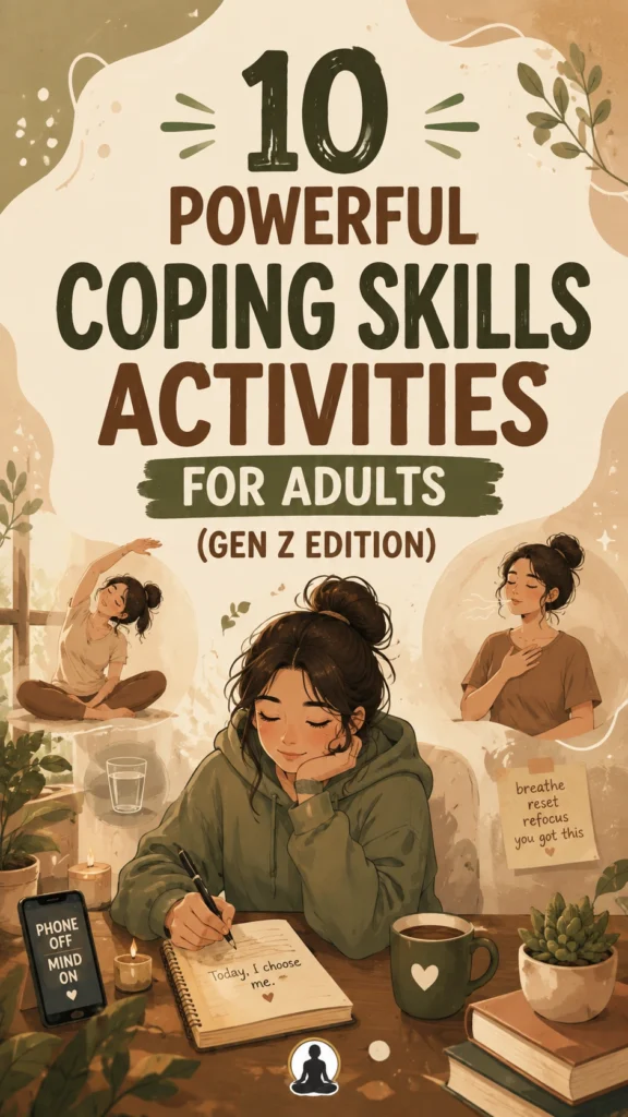 coping skills activities for adults hero image.