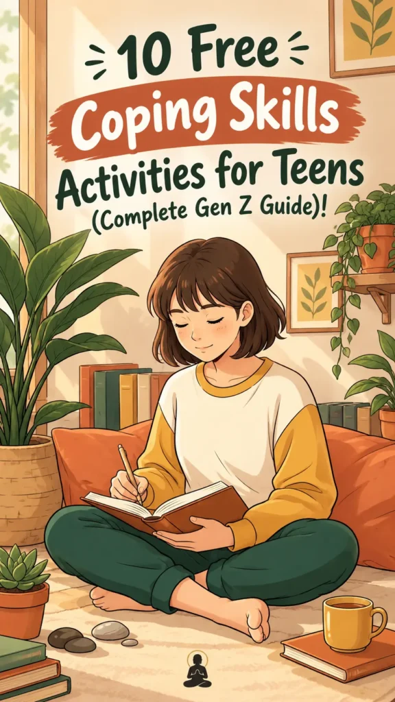 coping skills activities for teens blog cover.