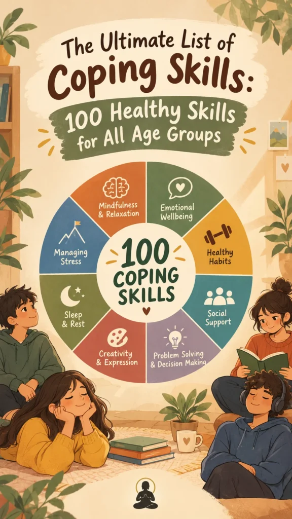 100 healthy coping skills list for kids, teens, and adults. Ultimate list of coping skills.