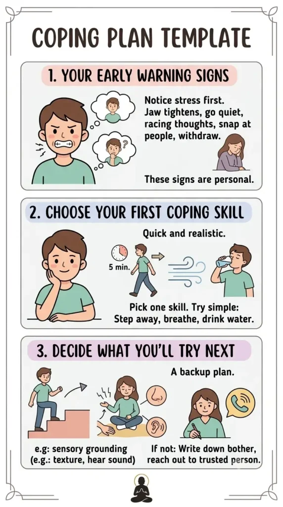 coping skills template - coping skills log.