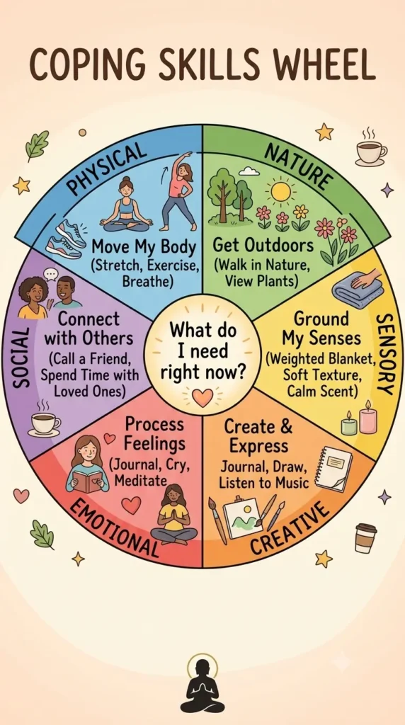 free printable coping skills wheel pdf.