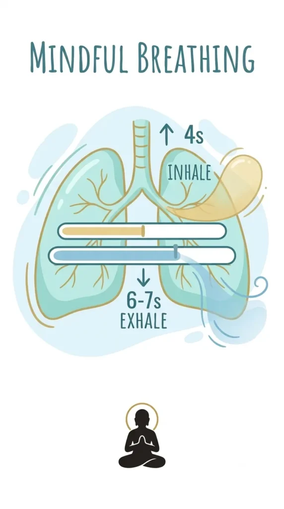 paced breathing pattern for DBT TIPP skill.