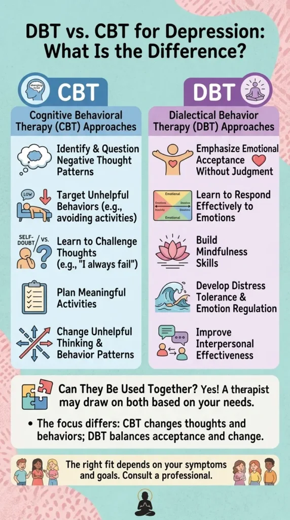 CBT Vs DBT - DBT for depression
