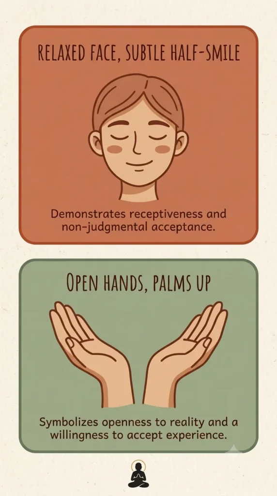 DBT Half Smile and Willing Hands acceptance skills illustration.