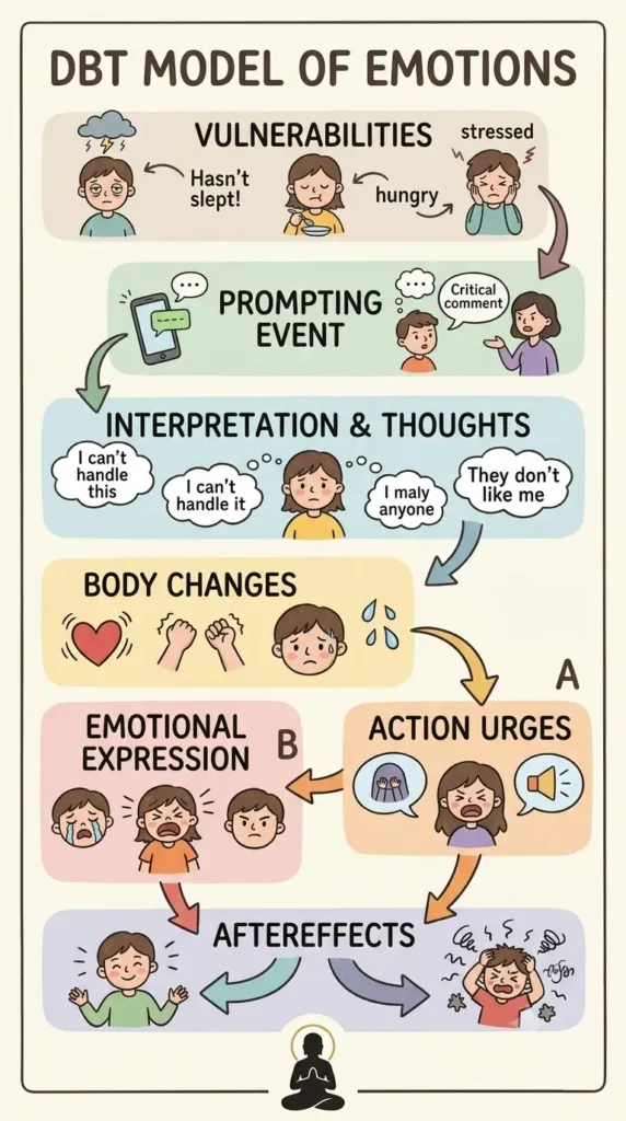 DBT Model of Emotions - DBT emotion regulation skills.
