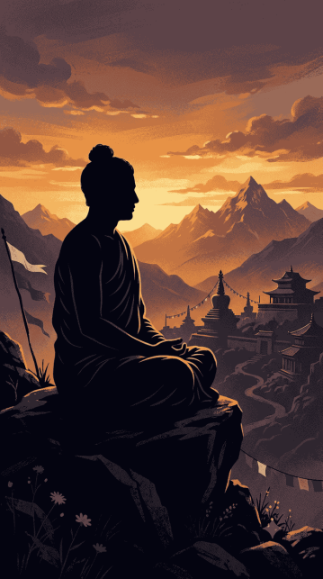 The Empty Logo - The Illustration of Nagarjuna.